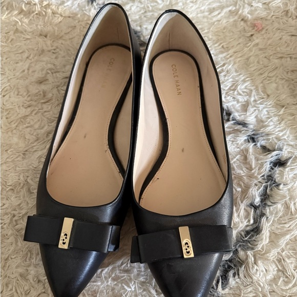 Cole Haan Shoes - Cole Haan Women's Black Flats with Bow Accent